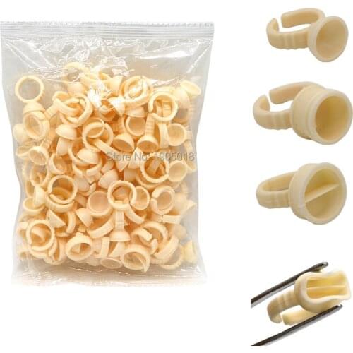 Wholesale 1000pcs Silica gel Ring ink Cup Permanent Makeup machine Tattoo tool Eyebrow Lip Microblading Accessories Pigment Cup