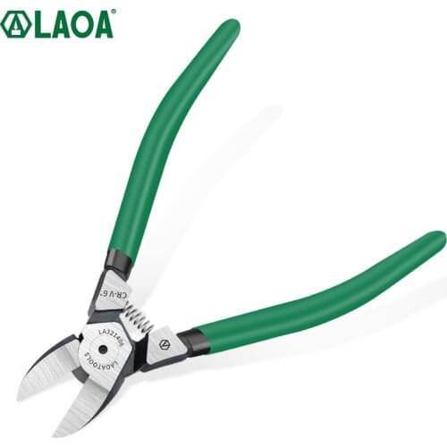 LAOA Plastic Pliers Eccentric Labor-Saving Industrial Cr- V Steel Side Cutter Mini Diagonal Pliers 6 inch Pliers Soft Handle