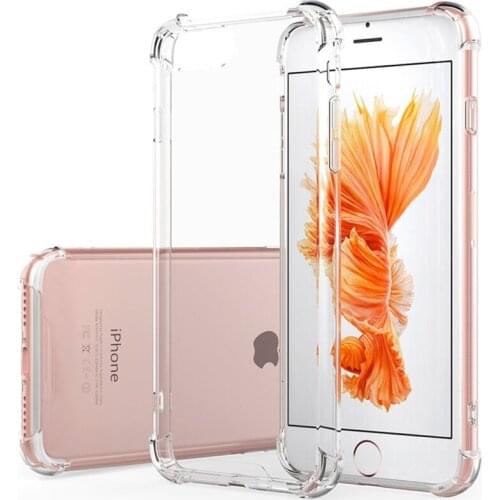 Luxury Shockproof Silicone Phone Case For iPhone 7 8 6 6S Plus 7 Plus 8 Plus XS Max XR 11 Case Transparent Protection Back Cover