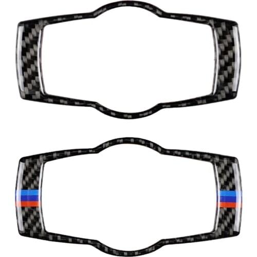 Fiber Headlight Switch Frame Cover Trim Decorative Sticker For BMW E90 E92 E93 3 Series 320i 325i 2005-2012 Car Accessorise