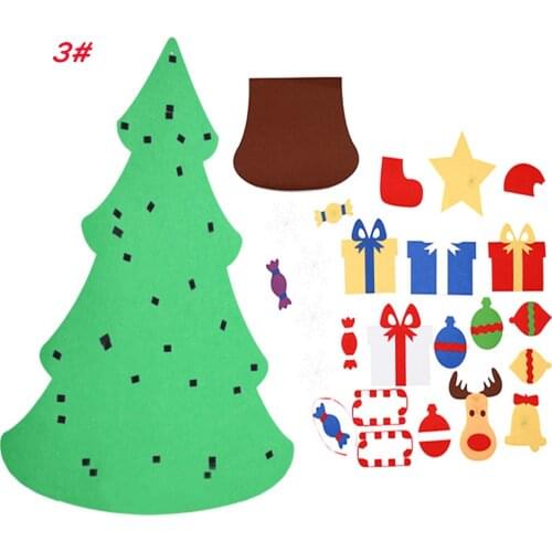 Felt Christmas Tree Childrens Handmade DIY New Year Gifts Wall Hanging Ornaments Artificial Tree Christmas Decor 2022 XMAS