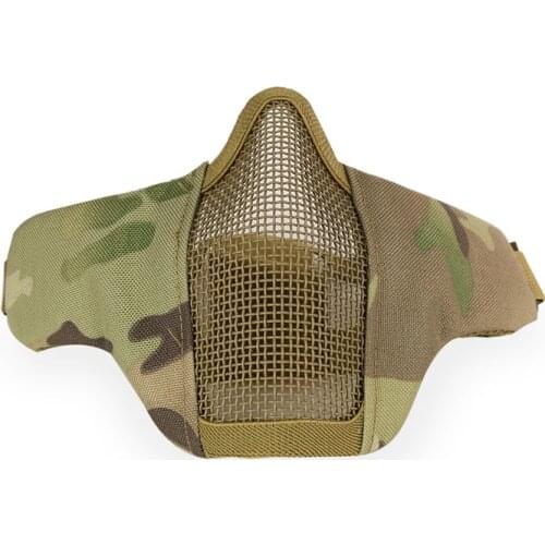 Protective Military Army Wargame Hunting Accessories Paintball Masks Airsoft Tactical PDW Half Face Mask Metal Mesh Skull