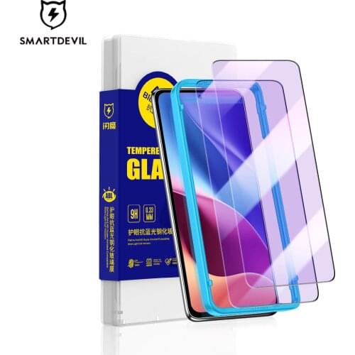 SmartDevil Screen Protectors For Xiaomi POCO F3 mi 11i Anti Blue-Ray Glass For Redmi Note 10 Pro Note10 K40 Pro Plus Pro