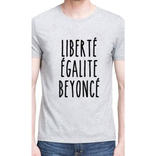 Female T-shirt LIBERTE EGALITE BEYONCE Print Summer Funny T shirts Women Men Casual Top Shirts