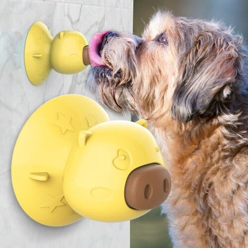Pet Dog Snacks Licking Plate Tool Molar Stick Cake Toy Chew-resistant Rubber Sucker Cleaning Oral Cavity Pet Supplies Dog Toy #P