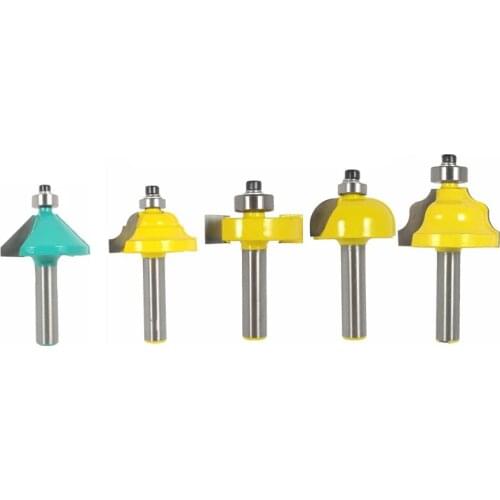 1pc 8mm Router Bit Wood Chamfer Corner Round Carving Door Frame Lace Knife Classical Cove T Slot Double Roman Ogee Wavy Edge Bit