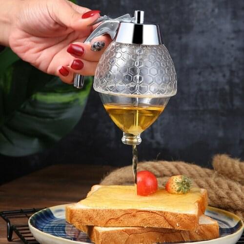 Acrylic honey squeeze bottles kitchen crystal diamond spice bottles press type syrup bottles oil can writhe vinegar pot