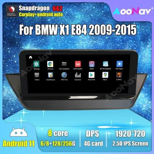 Car radio 2 din Android 11.0 Screen For BMW X1 E84 2009 2010 2011 2012 2013 2014 2015 GPS Multimedia Navigation Auto Carplay