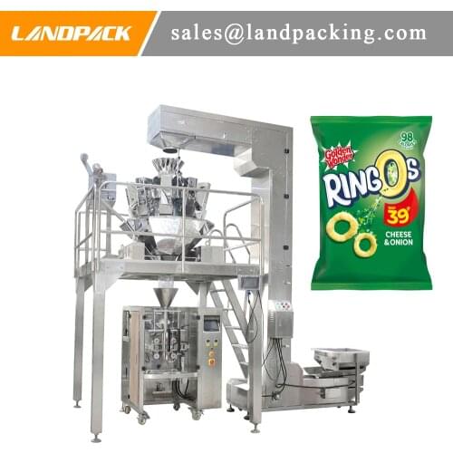 Onion Rings Automatic Vertical Form Fill Seal Machine Puffed Food Packing Machine