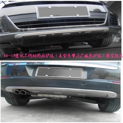 Car-styling stainless steel for Volkswagen Tiguan 2010-2016 metal front + rear bumper bottom guard protector accessories
