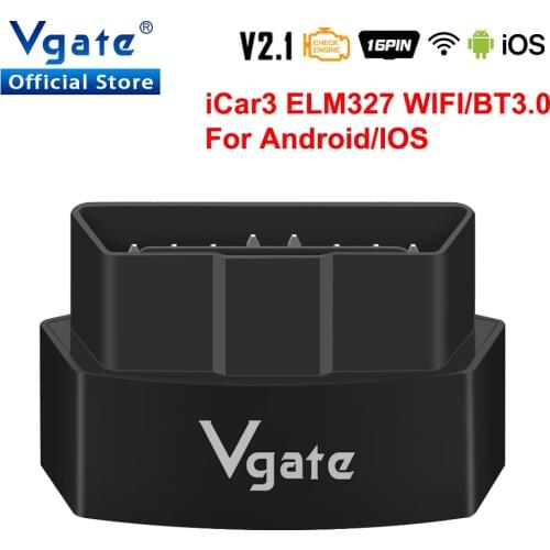 Vgate iCar3 ELM327 wifi For Android/IOS ODB2 Car Diagnostic Scanner Bluetooth ELM 327 V2.1 OBD OBD2 Code Reader Auto Scan Tool