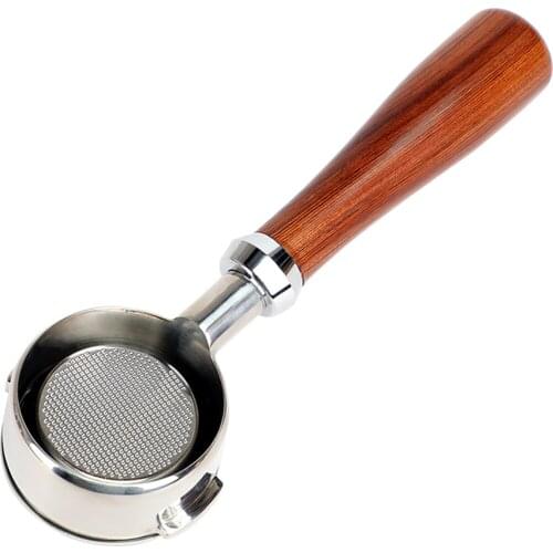 Bottomless Portafilter Home Espresso Coffee Machine Wood Handle for DeLonghi Included Stainless Steel Filter Basket-35