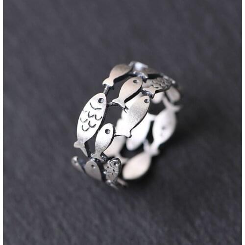Luxury Brand Fish Rings For Women Wedding Engagement Charm Knuckle Rings Men Vintage Jewelry Romantic Party Gift