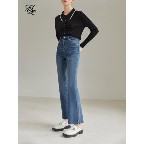 Женские джинсы клеш FANSILANEN China At AliExpress