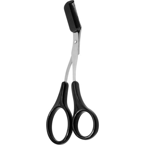 Hot Sale1PC Eyebrow Trimmer Stainless Steel Portable Eyebrow Shaver Trimming Tool with Comb Makeup Accessory