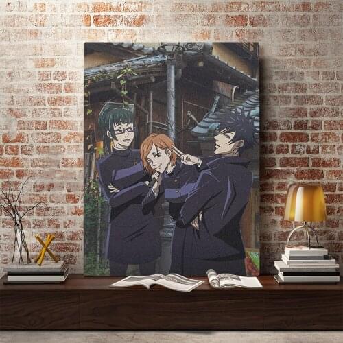 Nobara Megumi Maki Jujutsu Kaisen Anime Decoration Prints Home Decor Canvas Dorm Living Room Bedroom Painting Wall Art Poster