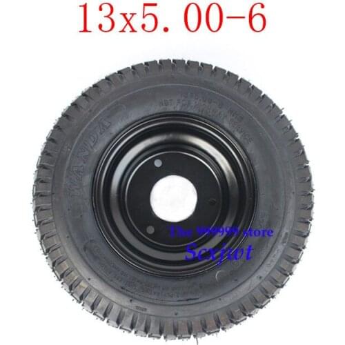 2pcs Lightning shipping GO KART KARTING ATV UTV Buggy 13X5.00-6 Inch Wheel Tubeless Tyre Tire With Hub