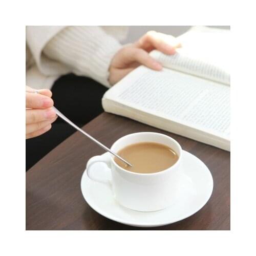 Creative stainless steel long-handled spoons Environmental protection coffee spoon stirring spoon 19*3.3cm free shipping