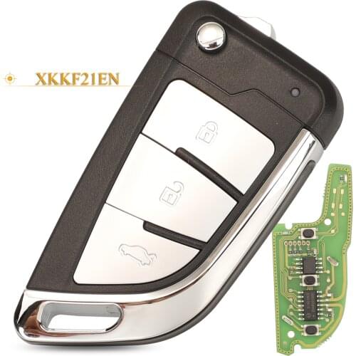 Kutery 3 Buttons XKKF21EN Xhorse Wire Universal Remote Key For VVDI Key Tool VVDI2 KNIFE 2 Style (Flip-3BTN)