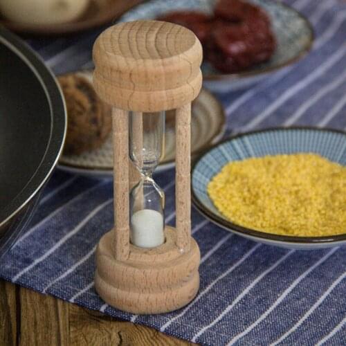 Mini Manual Timing Wooden Hourglass 3 Minutes to Boil Coffee/Egg/Tea kitchen Timers gadgets Tool Home Decor Beech Wood No Paint