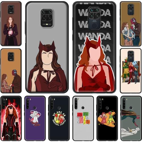 Soft TPU Case Cover for Redmi Note 9 9S 8 8T 7 8A 7A Note 10 Pro MAX Case 9A 9C K40 Pro Phone Coque Shell Cartoon Wandavisions