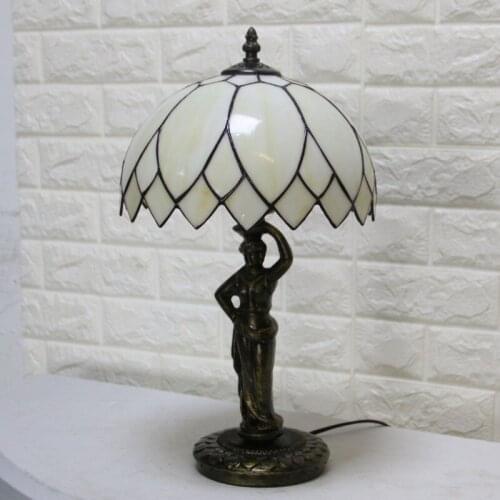Tiffany Table Lamp Stained Glass European Baroque Classic for Living Room E27 110-240V