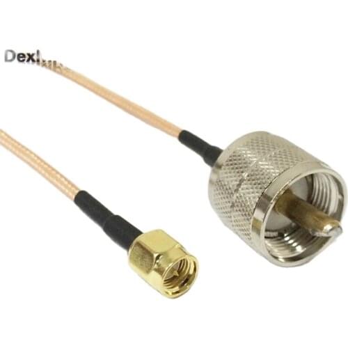 New SMA Male plug Switch UHF Male PL259 Cable Adapter RG316 Wholesale Fast Ship 15CM 6"