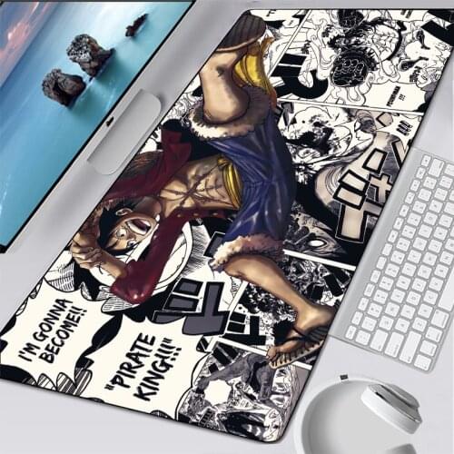 One Piece Cartoon Mouse pad Anime Notbook Computer Mousepad Big Gaming Gamer to Laptop Speed Keyboard Mouse manga desk Mat