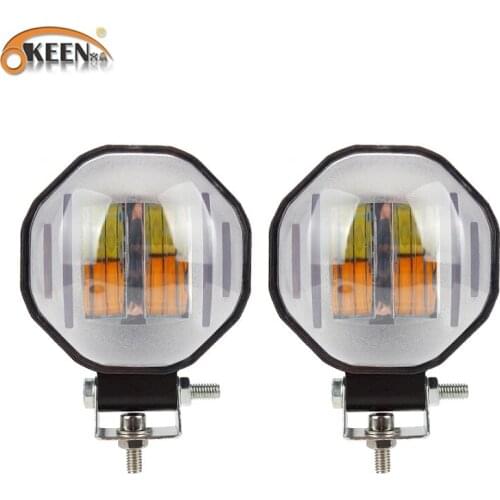 OKEEN 3inch 24W LED Work Light Bar White Yellow Strobe Light Car Driving Light Combo Beam for Motorcycles 4x4 Fog Lamp 12V 24V