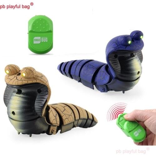 PB Playful Bag Electric infrared remote control Luminous imulated Cobra Childrens trick toys animal model Creative gifts VG10