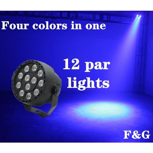 Led Flat Par Lyre Wash DMX Stage Light RGBW Soundlights Disco 12X3W Dj Light Equipment Party LightsLed Flat Par Lyre Wash