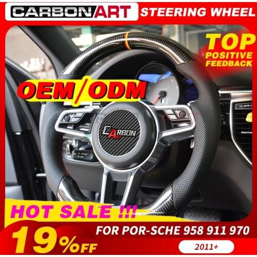 Carbon fiber steering wheel for por-sche 911 for pana-mera 970 971 carbon interior for ca-yenne 958 for macan 95B 2014 2015 2018