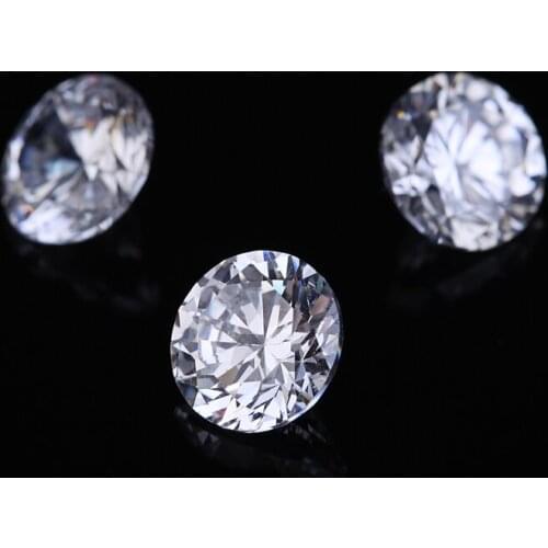 Hearts and Arrows 1MM-12MM AAA Grade White Clear Round Cubic Zirconia Stones Loose Synthetic Gems For Jewelry DIY Wax Setting