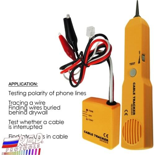Network Phone Telephone Line Cable Tracker Wire Tracer Tester Sender and Reciever Kit Tone Continuity