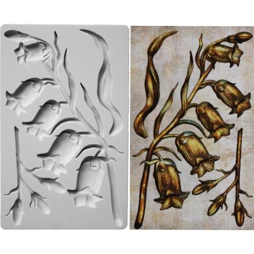 Sweet Bellflower Silicone Mold Fondant Cakes Decorating Molds Sugarcraft Chocolate Baking Tools Kitchenware For Cakes Gumpaste