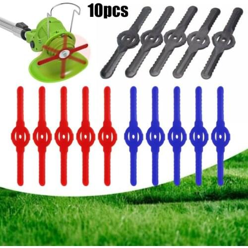 10pcs Plastic Blades Cutter Replace For Cordless Grass Trimmer Strimmer Garden Tools