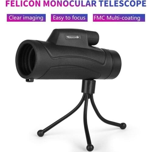 Brand New FELICON FE-10X40 telescope, , 10 times, BAK4 prism, Outdoor hunting birding monocular with Tripod