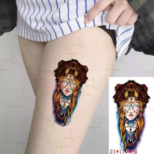 Waterproof Temporary Tattoo Sticker Beautiful Girl Jewelry Flash Tattoos Snake Flower Body Art Arm Fake Tatoo for Women Men