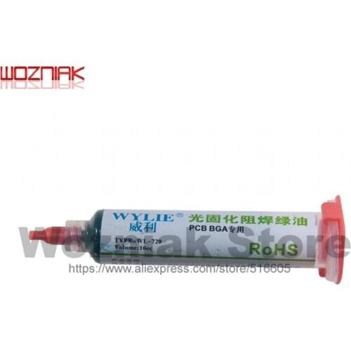 WYLIE WL-720 UV curing and resistance welding green oil Circuit board protector Wire insulating varnish BGA maintenance 10cc