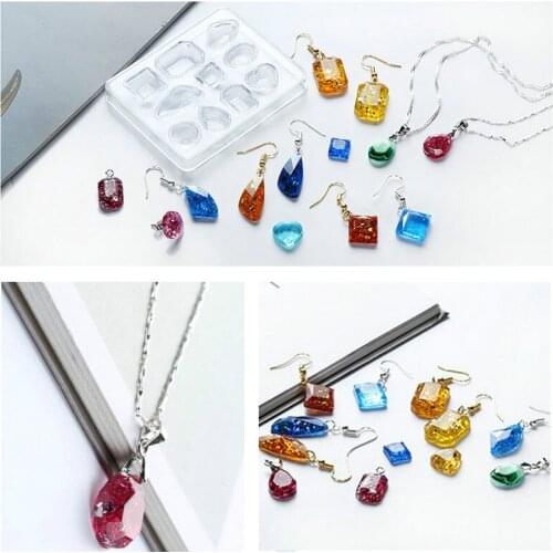 1Pc Mixed Style Jewelry Epoxy Casting Molds Tools Set Silicone Casting Tools Clay Resin Casting Molds for Jewelry Making DIY