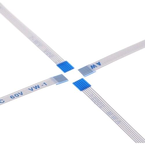 10pcs FPC FFC Flexible Flat Cable 6 PIN 0.5 mm pitch Same Sides Length 50 60 100 120 150 200 250 300 450 400 500 mm Type A