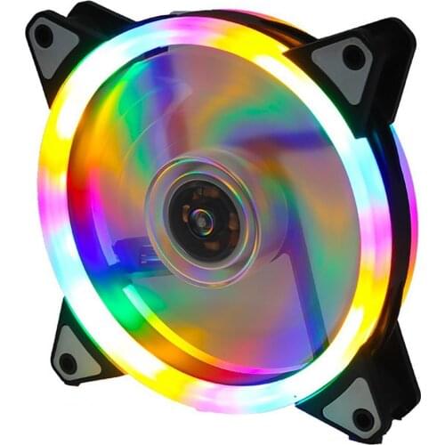 12cm PC Case Cooling Fan Desktop Chassis RGB Fan DC12V 4 Pin Mute Rainbow Lighting Heatsink Radiator Dropshipping 2021