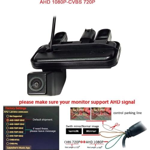 180 degree CCD AHD rear camera for Benz B E Class MB W246 B180 B200 W212 C207 W207 2009~2016 trunk handle switch camera Dynamic