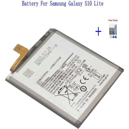 1x New 4500mAh EB-BA907ABY Repalcement Battery For Samsung Galaxy S10 Lite Batteries + Repair Tools kit