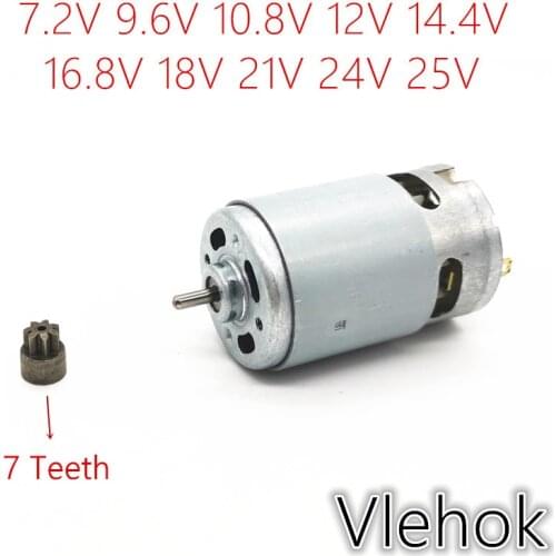 7Teeth RS550 7.2V 9.6V 10.8V 12V 14.4V 16.8V 18V 21V 24V 25V Motor for WORX BOSCH DeWALT HITACHI MAKITA METABO Milwaukee Hilti