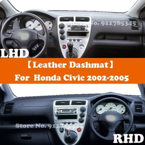 Suede Leather Dashmat Accessories Car-Styling Dashboard Covers For Honda Civic Type-R UK-spec EP3 2002 2003 2004 2005