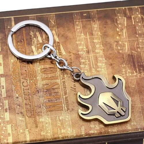 BLEACH figure Keychain Fire shape Bronze Metal Pendant Key Chain Jewelry chaveiro car key holder Cosplay gift