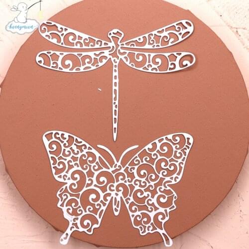 Bunnymoon 2020 New Arrival Butterfly dragonfly Metal Cutting Dies 3D DIY Scrapbooking Carbon Sharp Craft Die Photo Invitation Ca