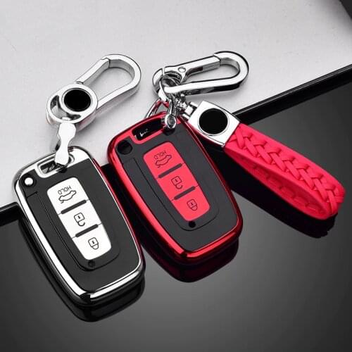 Soft TPU Car Key Cover Case For Hyundai Solaris HB20 Veloster SR IX35 Accent Elantra i30 For KIA RIO K2 K3 Sportage Accessories