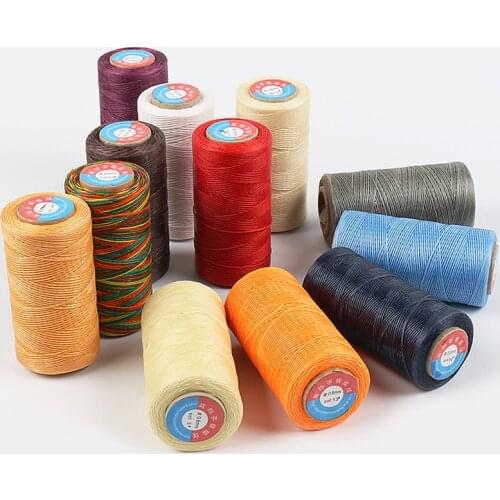 Colorful Flat Sew Wax Line Handmade DIY Nylon Thread Wax For Leather Flat Waxed Sewing Nylon Thread Mach leather tools